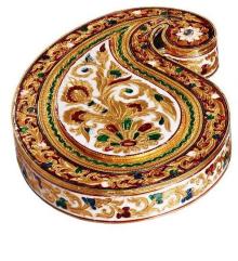 Apple Shape Meenakari Decorative  Dry  Fruit  Box 