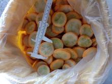 Frozen zucchini slices