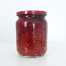 Hot Pepper sauce ,Traditional Harissa with olive oil 350 gr glass jar