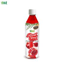 500ml VINUT Bottle Basil seed drink with Pomegranate flavour New Healthy Basil Seed Drink Thailand