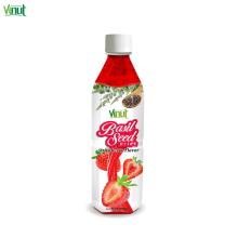 500ml VINUT Bottle Basil seed drink with Strawberry flavour Basil Seed Juice