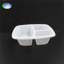 3 divided  plastic   food   tray 