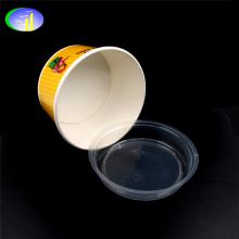 500ml Takeaway food paper bowl with  plastic   lid 