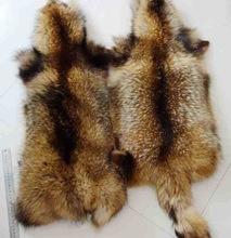 Genuine Animal Skin Raccoon Dog Fur / Real Natural Fur Skin / White